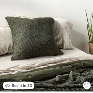 Casaluna Olive Green Euro Waffle Pillow Sham